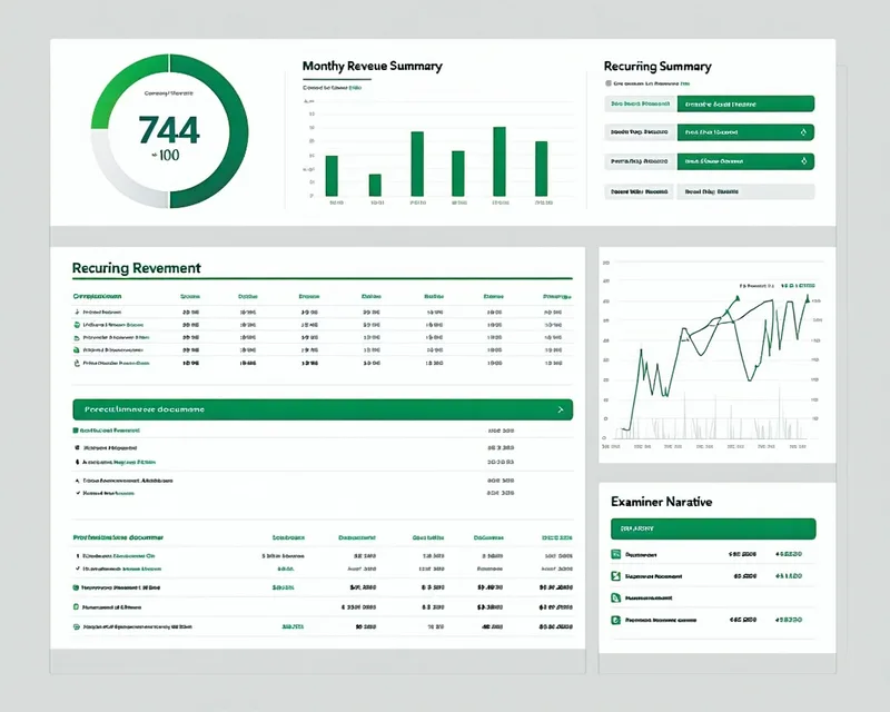 Creditfern credit analysis output report showing cash flow score, income summary, and examiner narrative